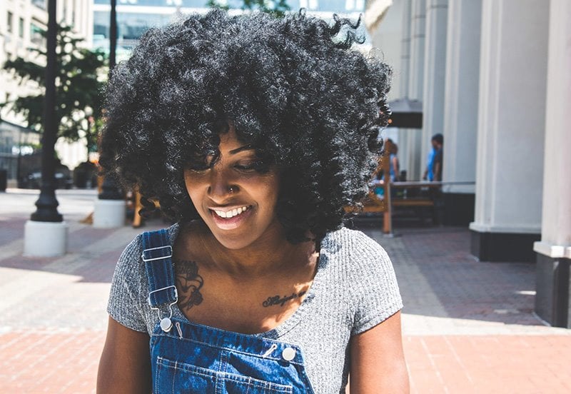 Woman with healthy, beautiful hair