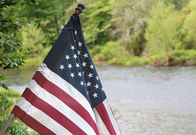 an American flag