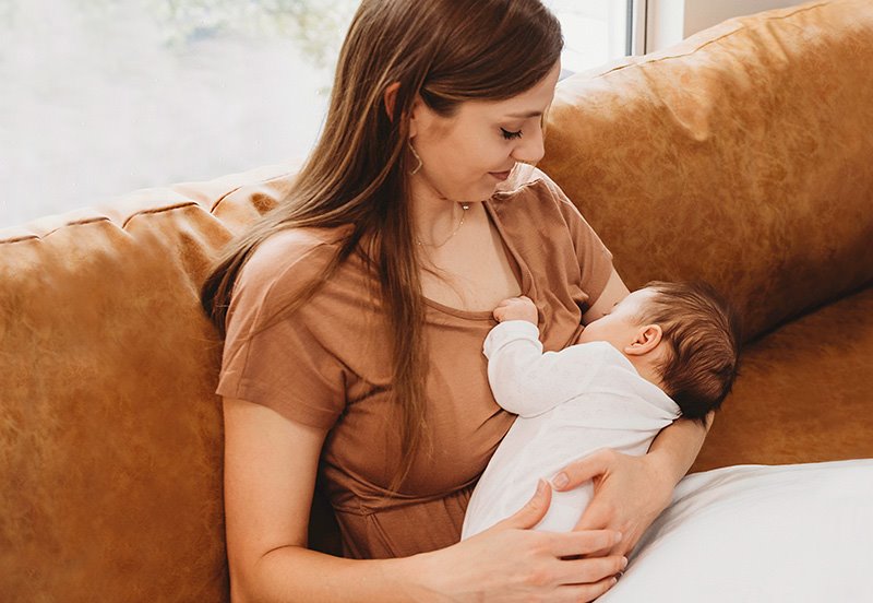 Mother breastfeeding her baby