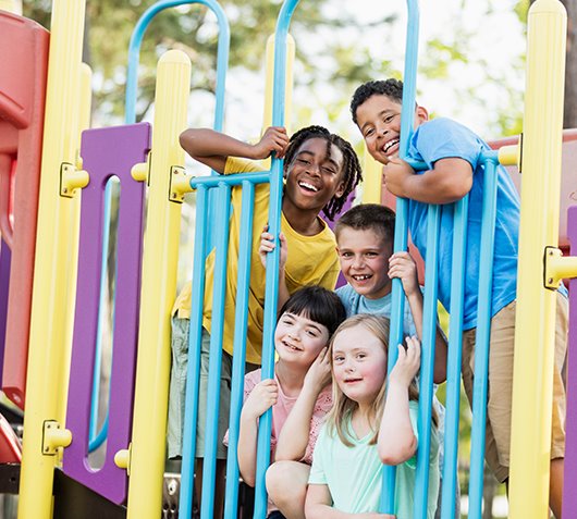 children on playground