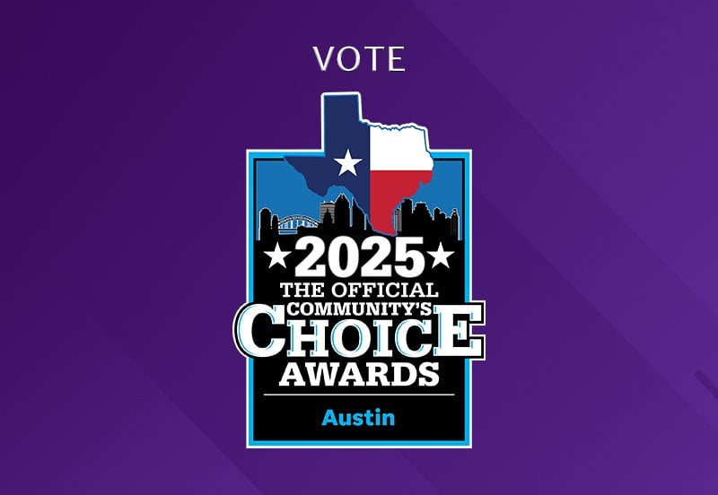 Austin American-Statesman’s 2025 Austin Community’s Choice Awards logo with the word "Vote" above the logo
