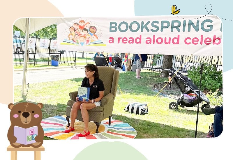 Pediatrician Mai X. Duong, MD, reading at the annual BookSpring Fest