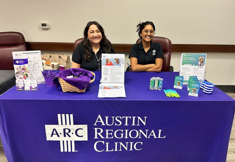 Austin Regional Clinic team members at the 2025 TCMS/AMO health fair