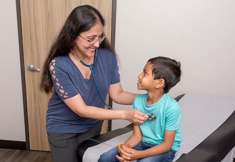 Dr. Shaili Singh, ARC Pediatrician, seeing a pediatric patient