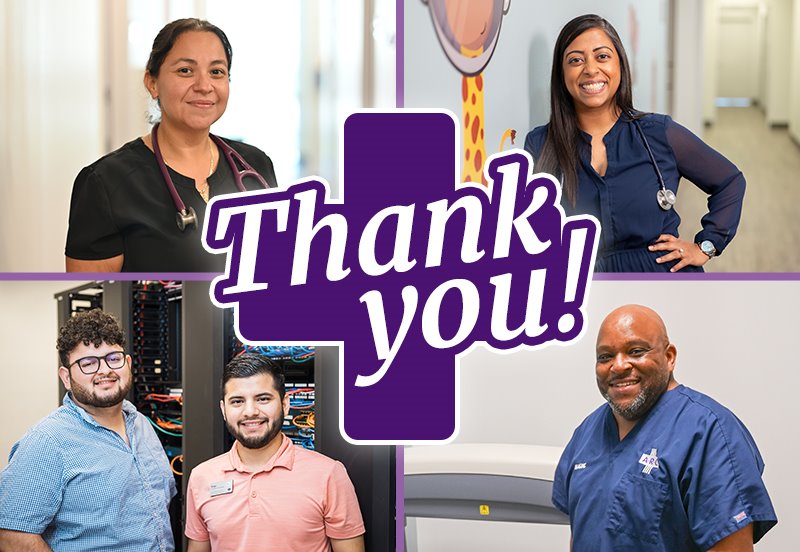 Labor Day collage featuring ARC team members and the words 'Thank you!'