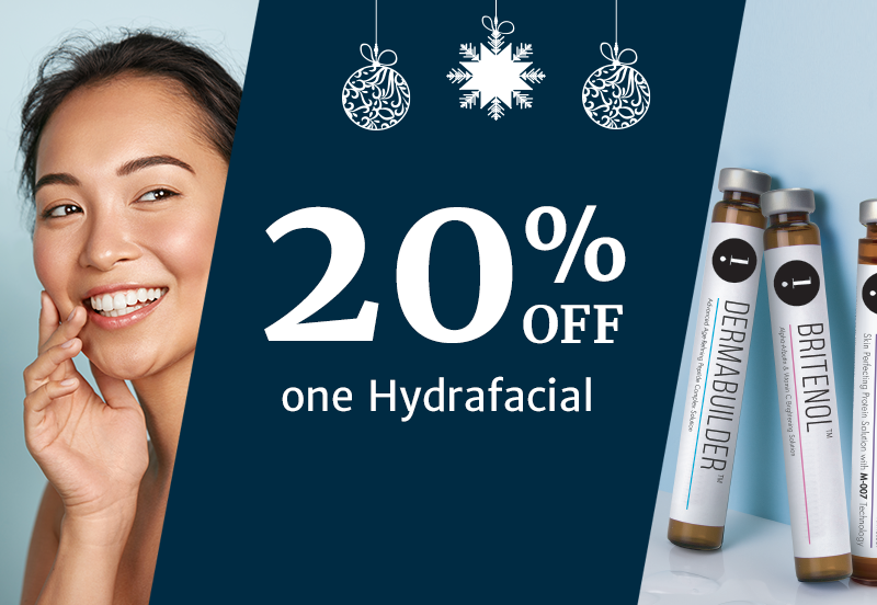 20% Off one Hydrafacial treatment - Ends 12/31