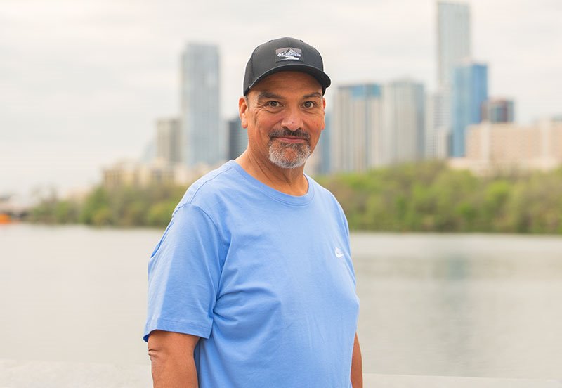 Paul O., ARC patient, enjoying a nice day out in Austin at Lady Bird Lake