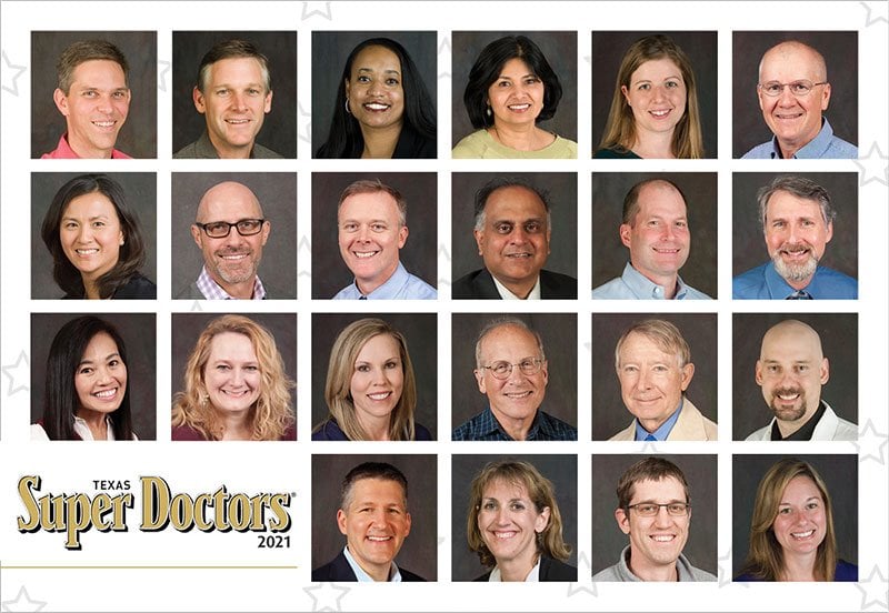 Austin Regional Clinic Super Doctors list for 2021