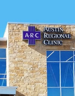 ARC building sign